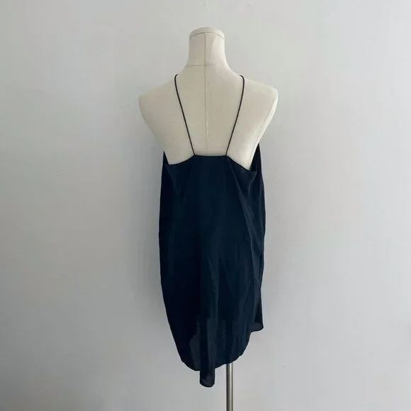 Theory Black Hemp Slip Dress | Womens Size Medium - Picture 3 of 5